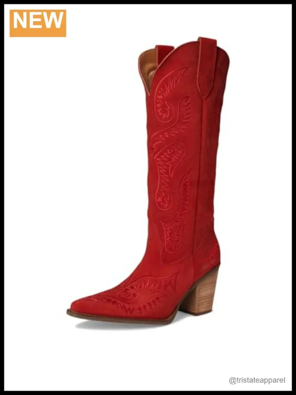 Dingo Suede Snip Toe Over the Knee Dress Boots Pull-On Block Heel